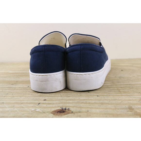 The Row Shoes Blue 38 Marie H Cotton Canvas Slip On Sneakers Italy - Picture 3 of 11